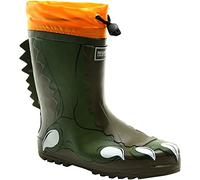Regatta RKF649 Mixte bébé Bottes & Bottines de Pluie, Vert (Dark Khaki/Rusty Orange Wm0), 34 EU