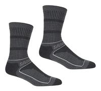Regatta Samaris Lot de 2 paires de chaussettes de marche à séchage rapide pour femme Acier