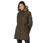 Regatta Serleena II Veste à capuche Femme Imperméable et isolante avec Coutures cousues-collées et poche de sécurité Jackets Waterproof Insulated Femme Dark Khaki FR: 5XL (Taille Fabricant: 26)