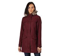 Regatta Serleena II Veste à capuche Femme Imperméable et isolante avec Coutures cousues-collées et poche de sécurité Jackets Waterproof Insulated Femme Dark Burgundy FR: XXS (Taille Fabricant: 8)