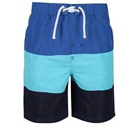Regatta Short de Bain Junior Garçon Shaul III léger pour séchage Rapide et avec imprimé Swimwear Enfant Washed Azure/Nautical Blue FR: M (Taille Fabricant: 5-6)