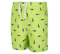 Regatta Short de Bain Junior Garçon Skander II léger pour séchage Rapide et avec imprimé Swimwear Enfant Electric Lime Shark Print FR: 5XL (Taille Fabricant: 15-16)