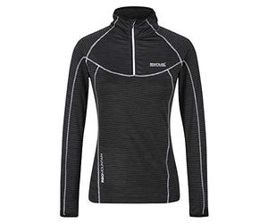Regatta sous Couche Polaire Technique Manches Longues Yonder avec Ouverture par 1/2 Zip et Propriété de séchage Rapide T-Shirt Femme T-Shirts/Polos/Vests Femme Black FR: XS (Taille Fabricant: 10)