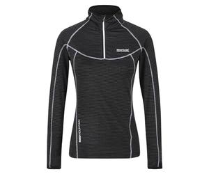 Regatta sous Couche Polaire Technique Manches Longues Yonder avec Ouverture par 1/2 Zip et Propriété de séchage Rapide T-Shirt Femme T-Shirts/Polos/Vests Femme Black FR: L (Taille Fabricant: 16)