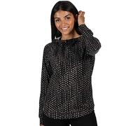 Regatta Sweat-Shirt RAYÉ Manches Longues Merindha avec Capuche réglable T-Shirts/Polos/Vests Femme Black Animal FR: S (Taille Fabricant: 12)