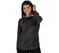 Regatta Sweat-Shirt RAYÉ Manches Longues Merindha avec Capuche réglable T-Shirts/Polos/Vests Femme Black Animal FR: XS (Taille Fabricant: 10)