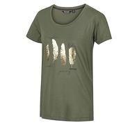 Regatta T-Shirt 100% coton organique écologique Filandra IV avec imprimé Design T-Shirts/Polos/Vests Femme Thyme Leaf FR: XXS (Taille Fabricant: 8)