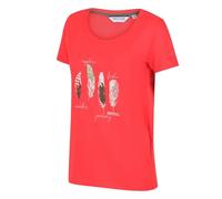 Regatta T-Shirt 100% Coton Organique écologique Filandra IV avec imprimé Design T-Shirts/Polos/Vests Femme Red Sky FR: XL (Taille Fabricant: 18)