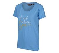 Regatta T-Shirt 100% Coton Organique écologique Filandra IV avec imprimé Design T-Shirts/Polos/Vests Femme Blueskies FR: XXS (Taille Fabricant: 8)