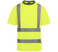 Regatta T-Shirt Hautement Visible Pro Contrat Orange Jaune Polyester Col Rond