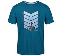 Regatta T-Shirt Technique en Coton avec imprimé Breezed Léger et Respirant T-Shirts/Polos/Vests Homme Olympic Teal FR: S (Taille Fabricant: S)