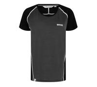 Regatta T-Shirt Technique Manches Courtes en Laine mérinos Tornell II Respirant et Sèche Rapidement T-Shirts/Polos/Vests Femme Seal Grey/Black FR: 2XL (Taille Fabricant: 20)