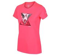 Regatta T-Shirt Technique Manches Courtes Fingal V Léger et Respirant avec imprimé T-Shirts/Polos/Vests Femme Néon Pink FR: M (Taille Fabricant: 14)