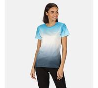 Regatta T-Shirt Technique Manches Courtes Fingal V Léger et Respirant avec imprimé T-Shirts/Polos/Vests Femme Blue Aster Gradi FR: M (Taille Fabricant: 14)