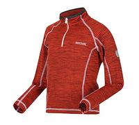 Regatta T-Shirt Technique Manches Longues Junior Berley en Mélange de Laines Mérino À Séchage Rapide avec Ouverture par 1/2 Zip Mixte