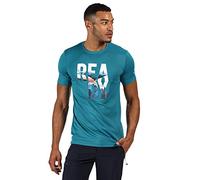 Regatta T-Shirt Technique Sport Manches Courtes Fingal V Léger, Respirant et Sèche Rapidement T-Shirts/Polos/Vests Homme Olympic Teal FR: S (Taille Fabricant: S)