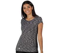 Regatta T-Shirt Technique Stretch Manches Courtes Hyperdimension Léger et Respirant T-Shirts/Polos/Vests Femme Black FR: XL (Taille Fabricant: 18)