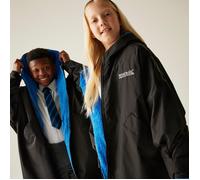 Regatta Unisex Kids Fleece Lined Oversized Fit Waterproof Robe Noir(OxfBl) 5-9 ans Unisex