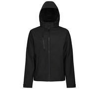 Regatta Veste softshell homme à capuche Venturer 3 Layer Printable – Noir L