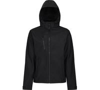 Regatta - "Venturer" veste softshell avec capuche pour homme PC4272 (2XL) (Noir/Noir)