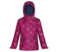 Regatta Veste Junior à Capuche Braylee imperméable avec Doublure Chaude en Polaire Sherpa et imprimé sur l'ensemble Parka imperméable Enfant Beetroot Floral FR : L (Taille Fabricant : 152)