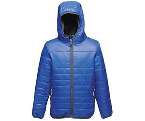 Regatta Veste Junior matelassée isolante, légère, Déperlante et Compressible avec capuche Stormforce Baffled/Quilted Jackets Enfant Royal Blue FR: S (Taille Fabricant: 5-6)