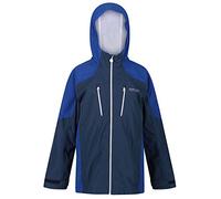 Regatta Veste protectrice Junior CALDERDALE Jackets Waterproof Shell Enfant Dark Denim/Nautical Blue FR : S (Taille Fabricant : 3-4)