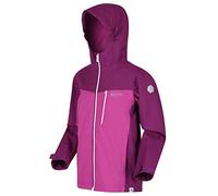 Regatta Veste protectrice Junior Highton Imperméable et Respirante avec bandes réfléchissantes et Poche à la poitrine Jackets Waterproof Shell Enfant Winberry/Vivid Viola FR: L (Taille Fabricant: 7-8)