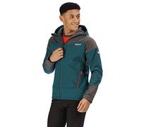 Regatta Veste Softshell à Capuche Déperlante, Respirante et Coupe-Vent Hewitts V avec Zones Réfléchissantes Soft Shell Homme Deep Teal/Magnet FR: XL (Taille Fabricant: XL)