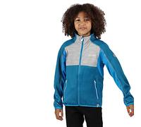 Regatta Veste Softshell Junior Oberon II avec Envers Chaud, col Montant et Ouverture zippée intégrale Soft Shell Enfant Olympic Teal/Seal Grey FR: S (Taille Fabricant: 3-4)