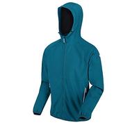 Regatta Veste Softshell Technique Stretch Arec II Déperlante et Coupe-Vent avec Capuche et Ouverture zippée Soft Shell Homme Olympic Teal/Gulfstream FR: XL (Taille Fabricant: XL)
