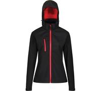 Regatta - Veste Softshell "Venturer", avec capuche pour femme PC4255 (38 FR) (Noir/Rouge)