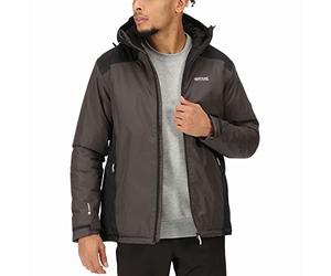 Regatta Veste Technique à Capuche Imperméable et Isolante Thermo-Guard Thornridge II Veste à Capuche Jackets Waterproof Insulated Homme Ash/Black FR: M (Taille Fabricant: M)