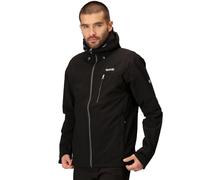 Regatta Veste Technique Birchdale Imperméable et Respirante avec capuche fixe réglable Jackets Waterproof Shell Homme Black/Magnet FR: 3XL (Taille Fabricant: XXXL)