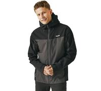 Regatta Veste Technique Birchdale Imperméable et Respirante avec Capuche Fixe réglable Jackets Waterproof Shell Homme Ash/Black FR: XL (Taille Fabricant: XL)