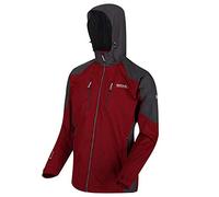 Regatta Veste Technique Calderdale III Imperméable et Respirante doublée Maille avec Capuche Fixe réglable Jackets Waterproof Shell Homme Delhi Red/Magnet FR: 2XL (Taille Fabricant: XXL)