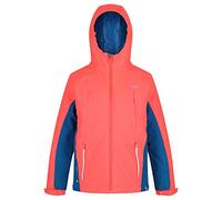Regatta Veste Technique Junior à Capuche Aptitude IV imperméable, Respirante et Isolante Thermo-Guard Parka imperméable Enfant Fiery Coral/Petrol Blue FR : XXS (Taille Fabricant : 104)