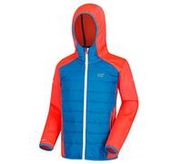 Regatta Veste technique junior KIELDER IV déperlante, légère et isolante avec partie avant rembourrée + capuche et manches stretch Veste Enfant Petrol Blue/Fiery Coral FR : XS (Taille Fabricant : 116)
