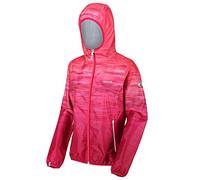 Regatta Veste Technique protectrice Leera IV Légère, Imperméable et Respirante avec Revêtement Design Jackets Waterproof Shell Femme Néon Pink FR: L (Taille Fabricant: 16)