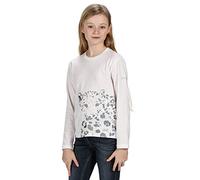 Regatta Wenbie T-Shirt Manches Longues Imprimé Junior en Coton Coolweave Respirant T-Shirts/Polos/Vests Enfant White FR: M (Taille Fabricant: 5-6)