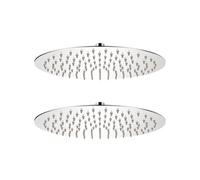 Pomme de douche plongeante 2 pcs Acier inoxydable Ø 30 cm