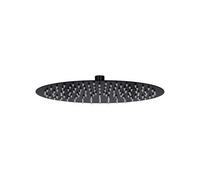 vidaXL Regendouchekop rond 30 cm roestvrij staal zwart147692 Noir G