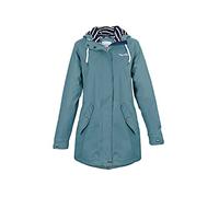 Regenliebe Manteau de pluie pour femme | Friesennerz cintré | Doublure intérieure rayée | Coupe-vent et imperméable, bleu pétrole, 52