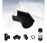 Regenrinnensystem - 130mm Plastique PVC, Séléction Composants - RainWay90 - Anthracite, Pièce de Coin Extérieur 135°