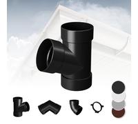 Regenrinnensystem - 90mm Plastique PVC, Séléction Composants - RainWay90 - Anthracite, Rohrabzweig 67°