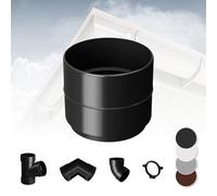 Regenrinnensystem - 90mm Plastique PVC, Séléction Composants - RainWay90 - Anthracite, Tube Externe