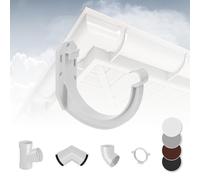 Regenrinnensystem - 90mm Plastique PVC, Séléction Composants - RainWay90 - blanc, Support