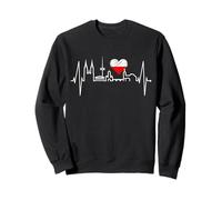Regensburg Skyline Battement de Cœur Allemagne Ratisbonne Sweatshirt