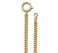 Regent 6mm Taschenuhren-Kette P-42 Chaîne Platte Plaqué Or URP042