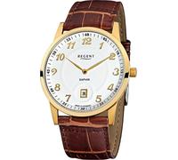 Regent cuir hommes montre GM-1401 montre analogique brun bracelet en cuir D2URGM1401